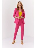 Costum casual dama cu pantaloni tigara, amarant 8760 - Magazin online - Boutique